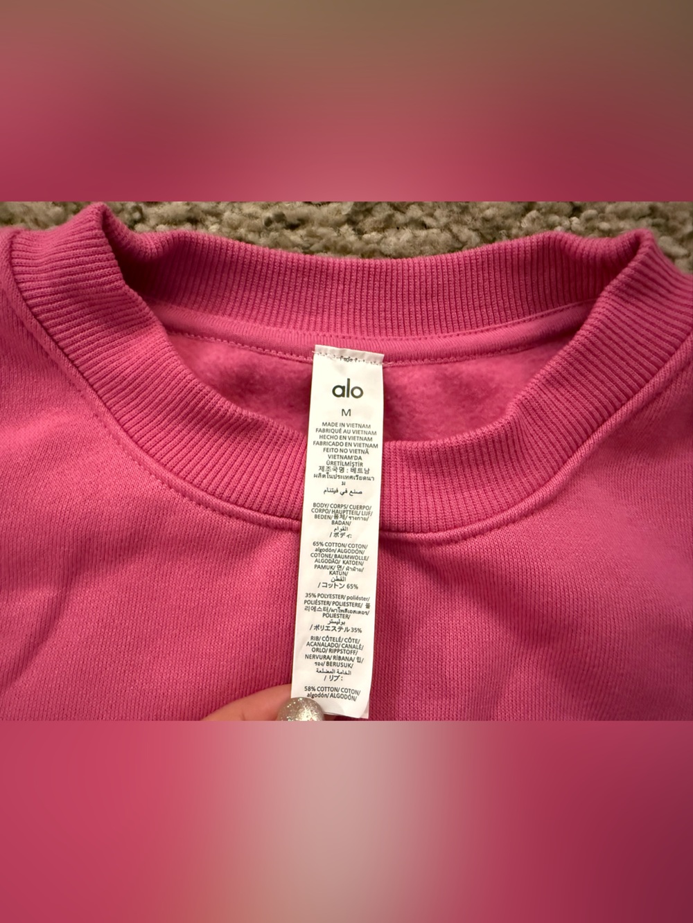 Alo Paradise Pink Sweatshirt & Short Set - Picture 2 of 10